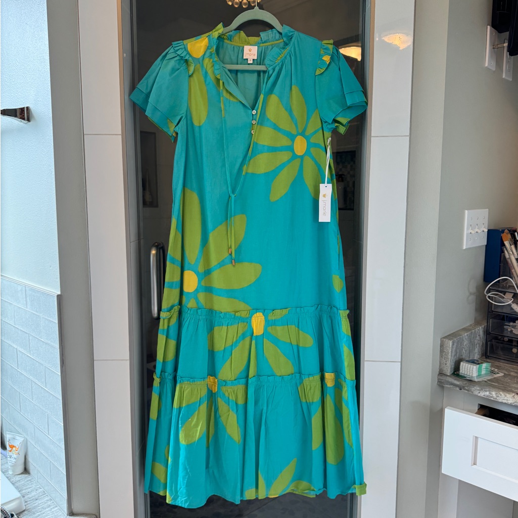 Indi Ruffle Sleeve Dress By J.Maria, Small Nwt